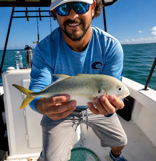 Angler with fish caught off Siesta Key